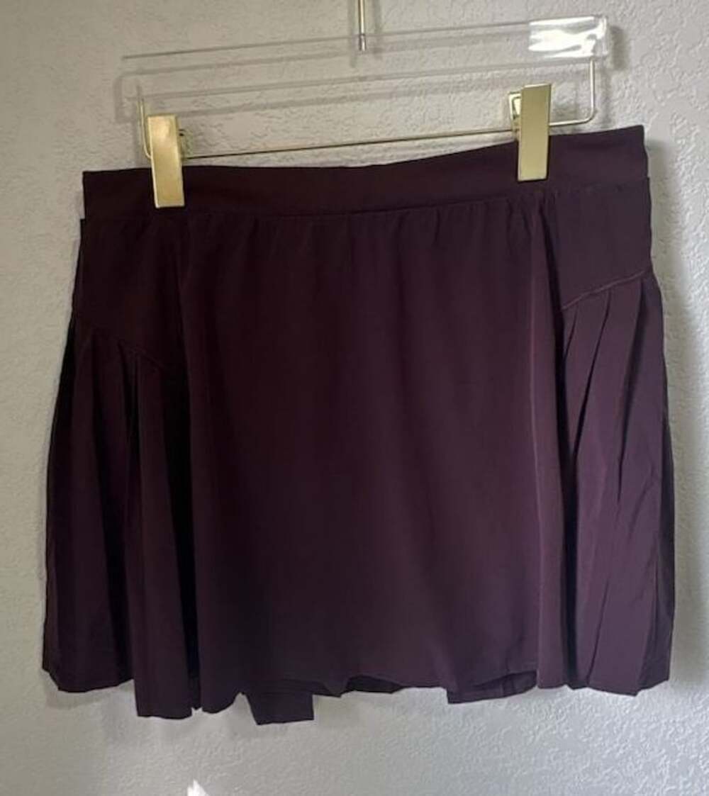Spanx Get Moving Skort Size XL Purple Athletic Pleated Skirt